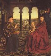 Jan Van Eyck The Virgin of Chancellor Rolin (mk45) oil painting on canvas